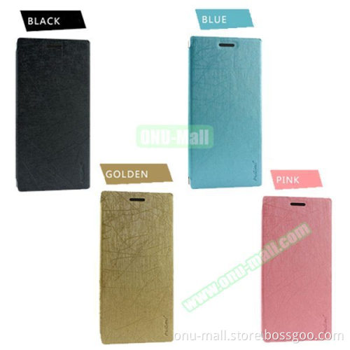 Silk Texture Folio Leather Case for Nokia Lumia 640 XL with Stand and Little Sucker